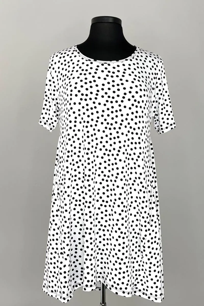 2AM Short Sleeve Patterned Tunic Dots