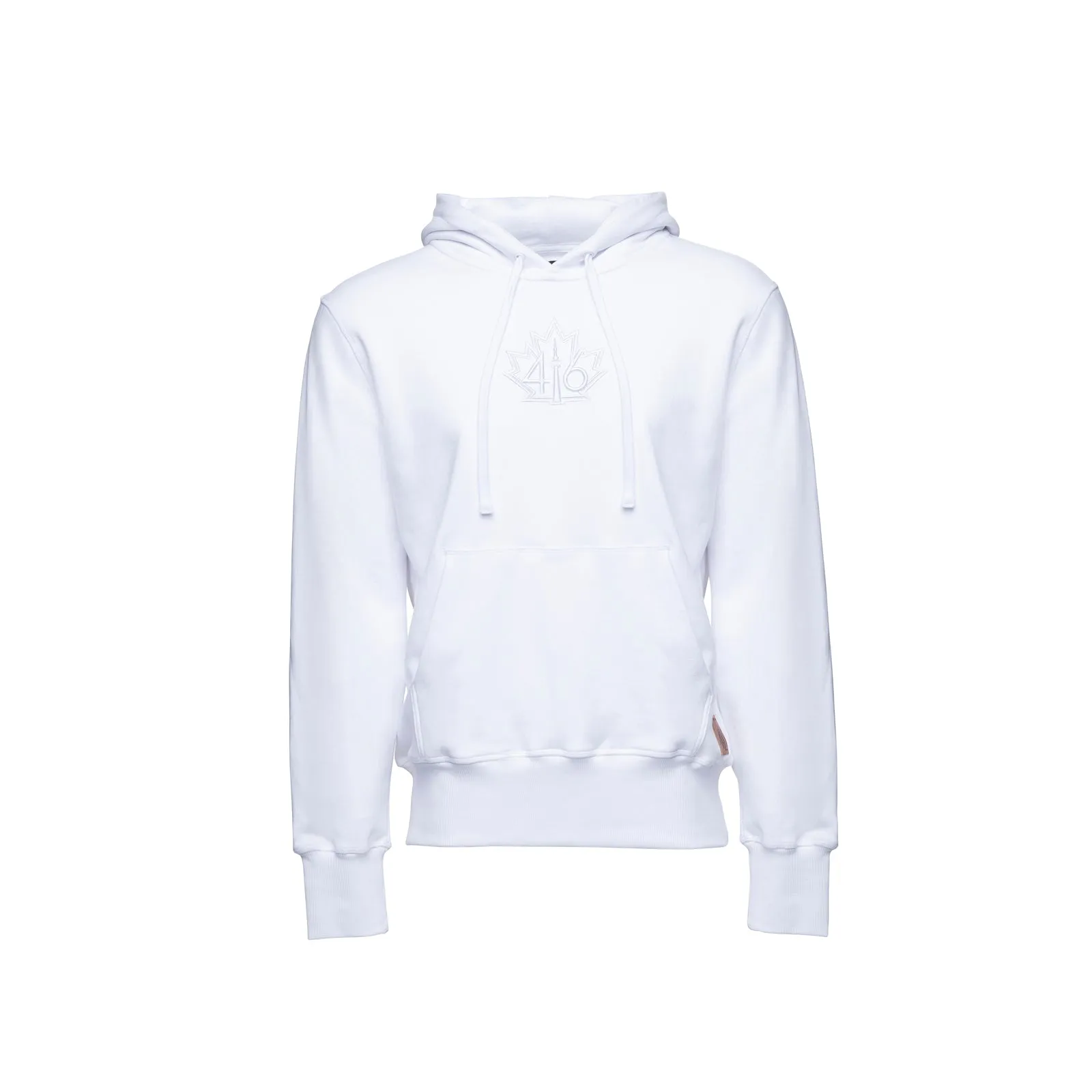 416 French Terry Men's Pullover Hoodie - White