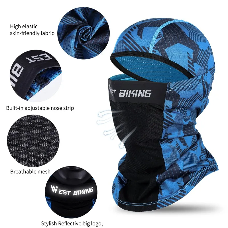 Anti-UV Summer Cycling Headwear Ice Silk Breathable Outdoor Sport Running Scarf Dustproof Protection Balaclava Cap