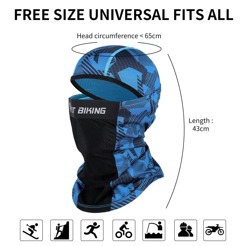 Anti-UV Summer Cycling Headwear Ice Silk Breathable Outdoor Sport Running Scarf Dustproof Protection Balaclava Cap