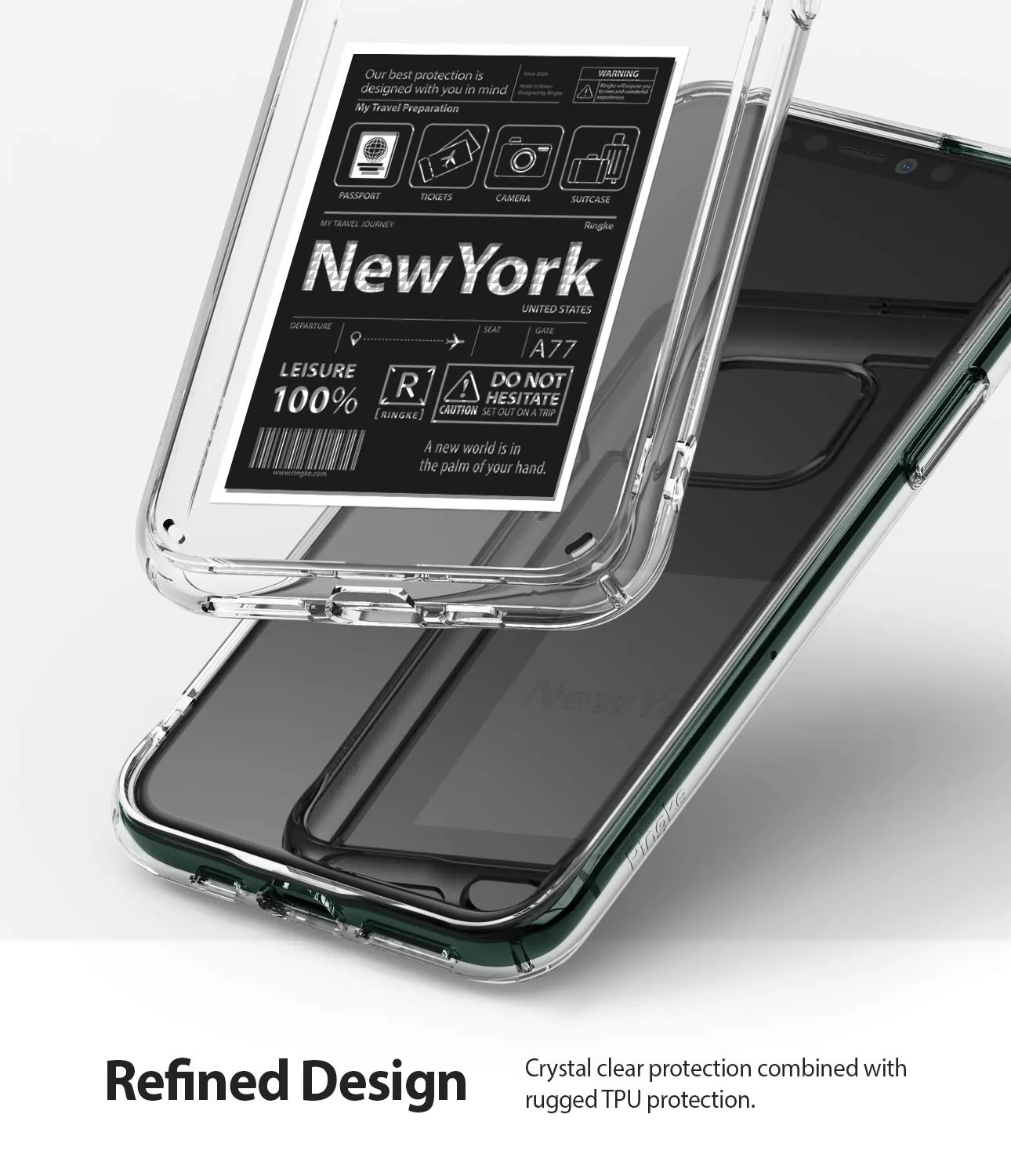 Apple iPhone 11 Pro Max Back Cover Case | Fusion Design - NEW YORK : LABEL