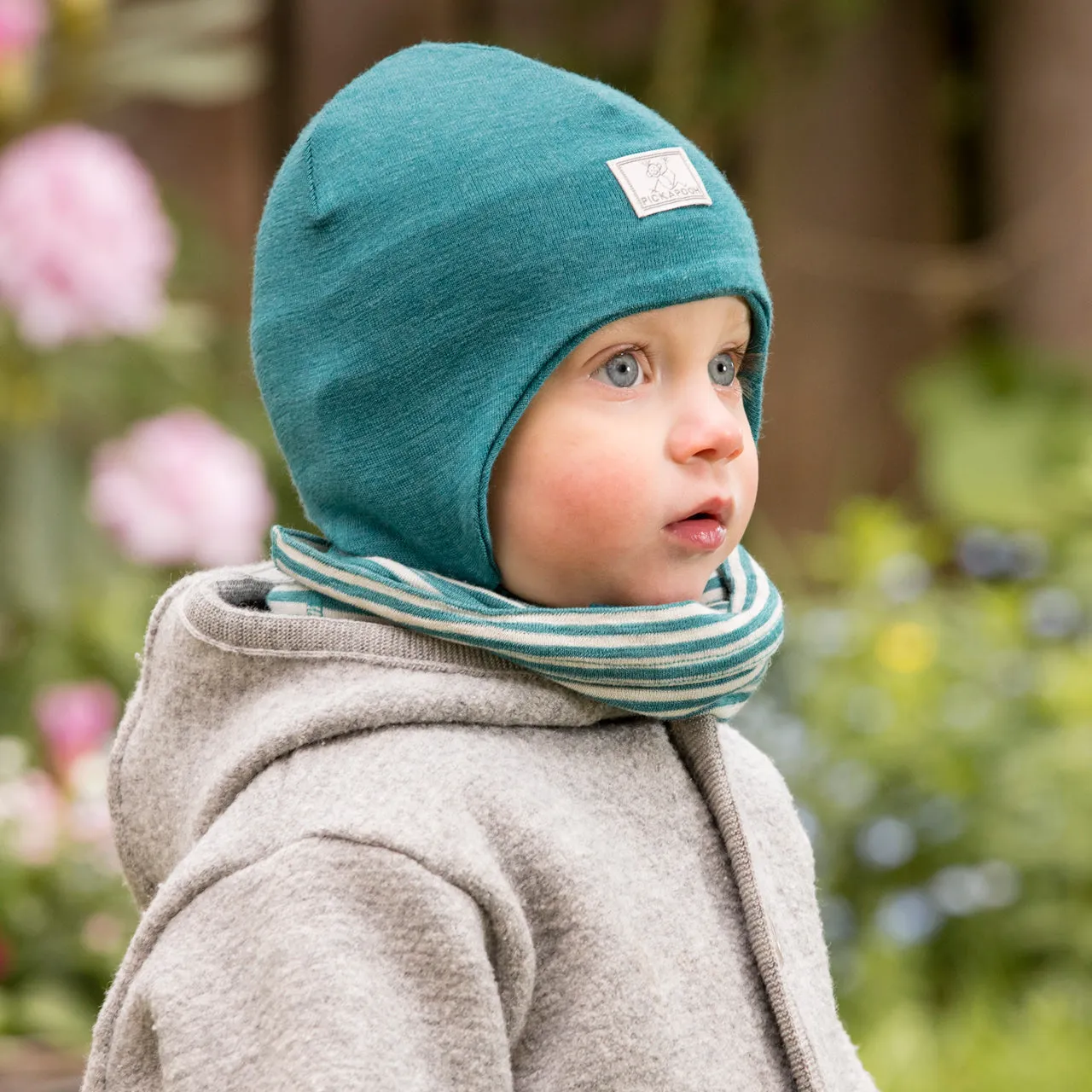 Baby Hat - Double Layer Organic Wool Silk - Radler (6m-6y )