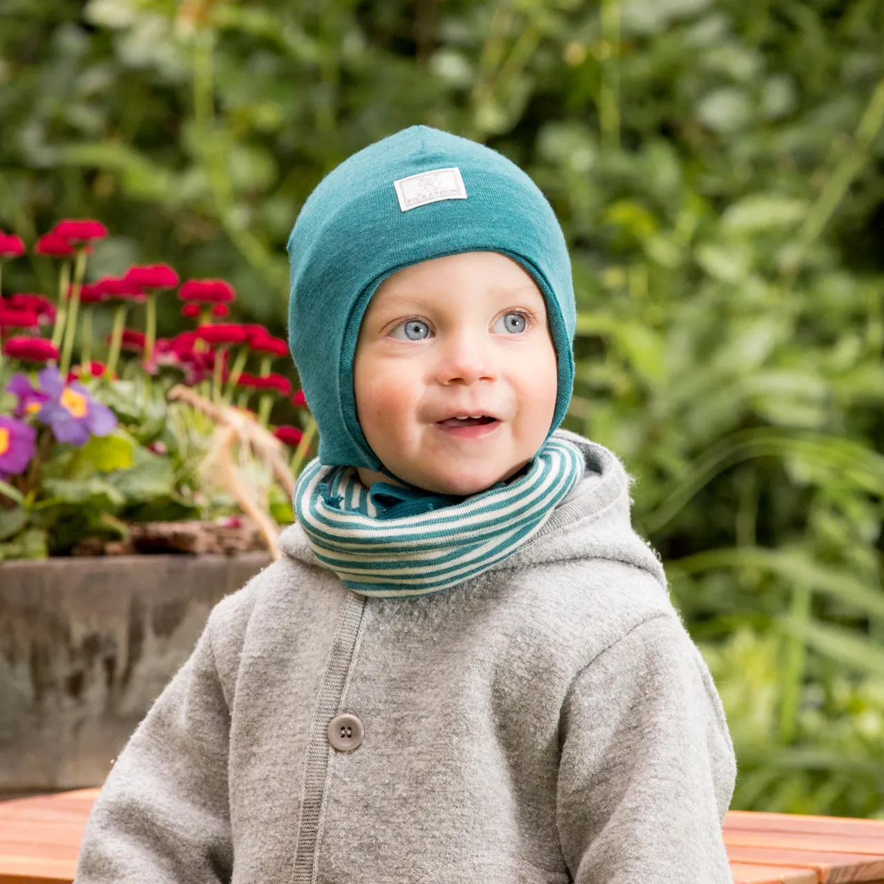 Baby Hat - Double Layer Organic Wool Silk - Radler (6m-6y )