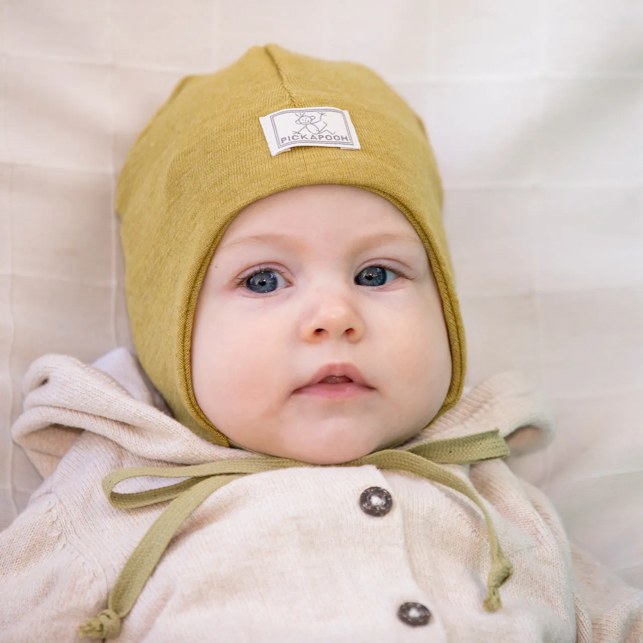 Baby Hat - Double Layer Organic Wool Silk - Radler (6m-6y )