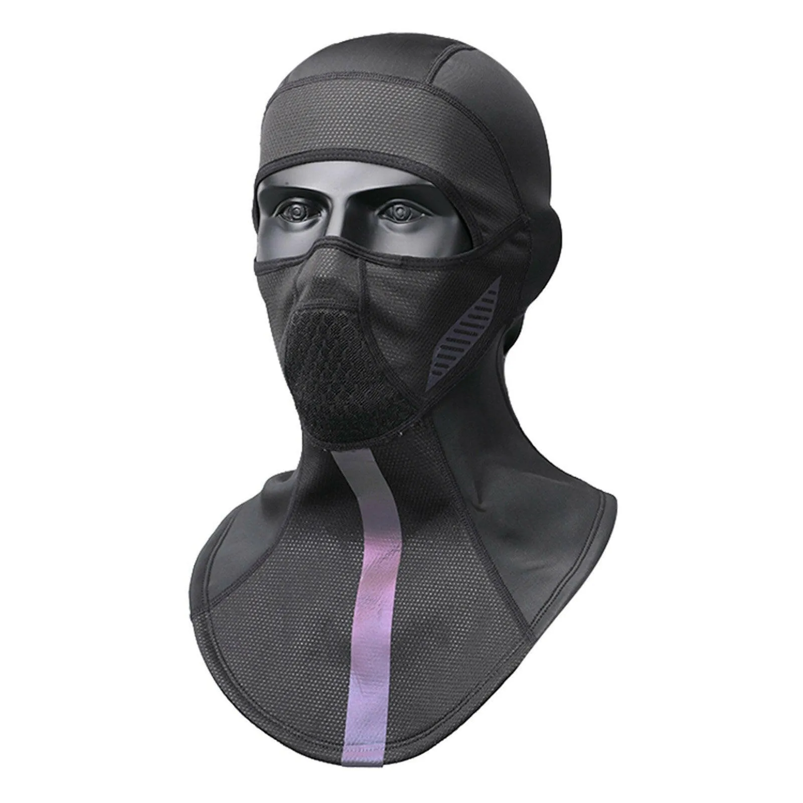 Balaclava Cycling Cap Thermal Face Cover with Reflective Tape Windproof in Winter for Skiing Snowboarding Motorcycling for Men Women