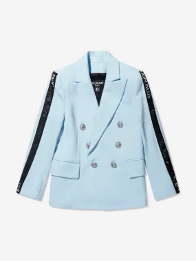 Balmain Boys Suit Jacket in Blue