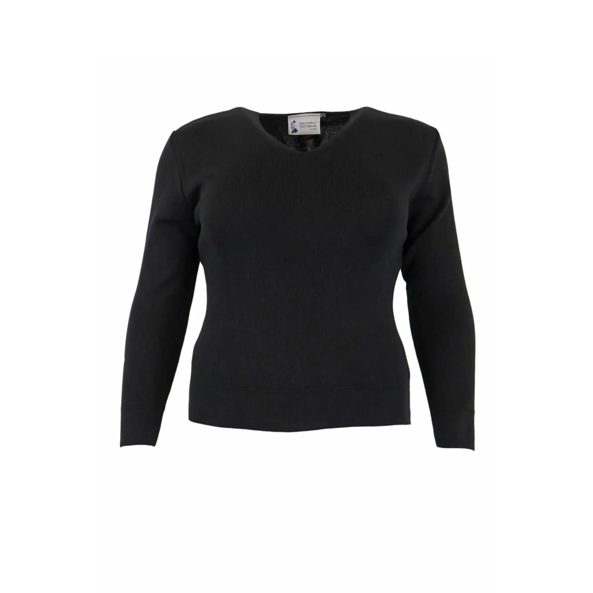 Balmoral Women Wool Blend Perfect Fit Long Sleeve V-Neck Knit Jumpers