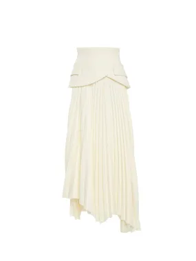 Basque Asymmetric Maxi Skirt