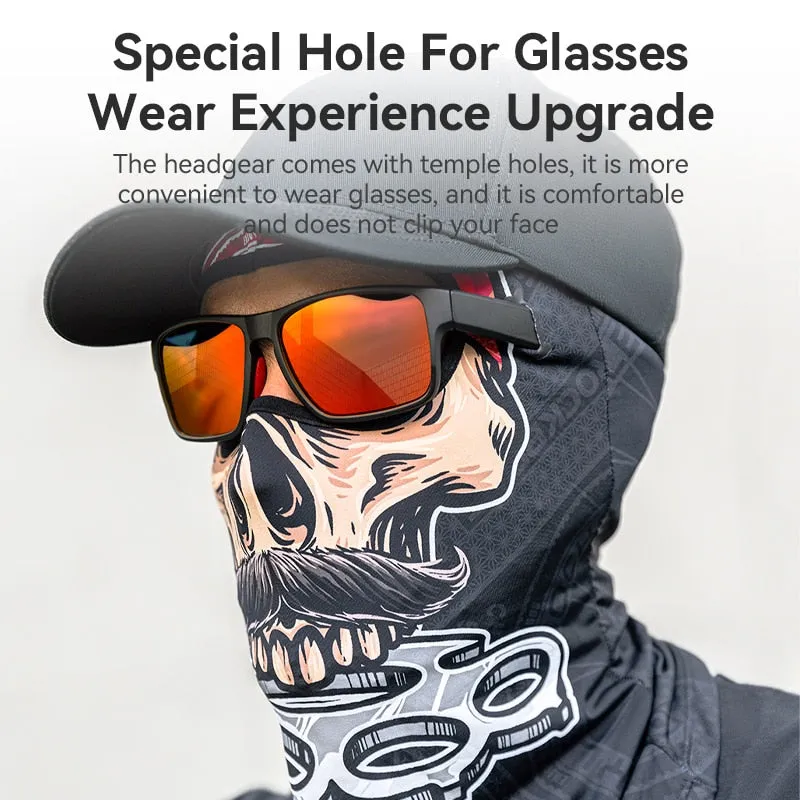 Bike Scarf Mask Skull Print Moto Full Face Mask Balaclava Helmet Liner Breathable Cool Mask Training HeadScarf