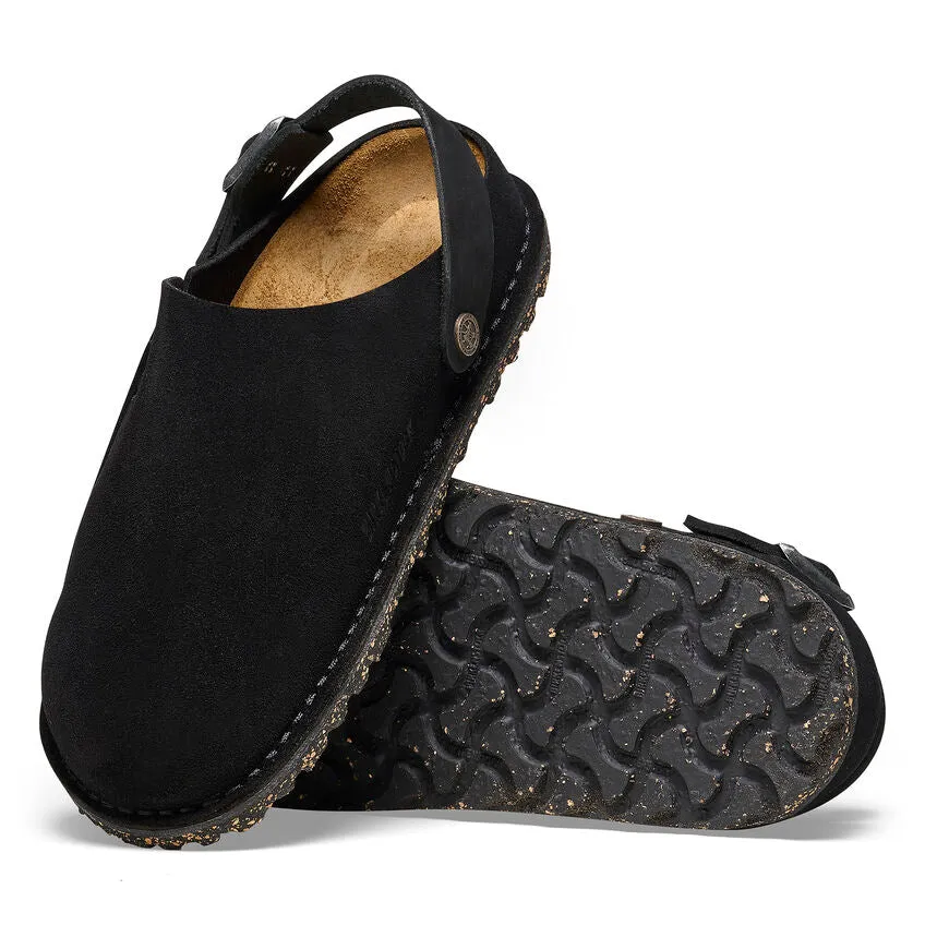 Birkenstock Lutry Premium Suede Leather in Black