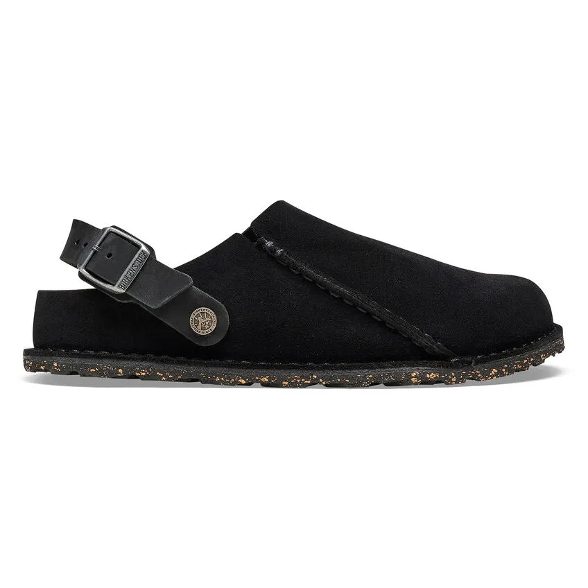 Birkenstock Lutry Premium Suede Leather in Black