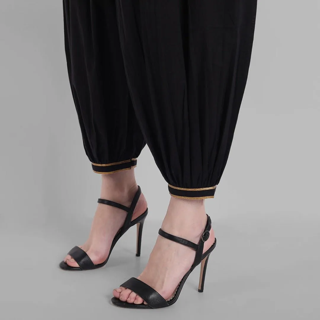 Black Cotton Harem Pants