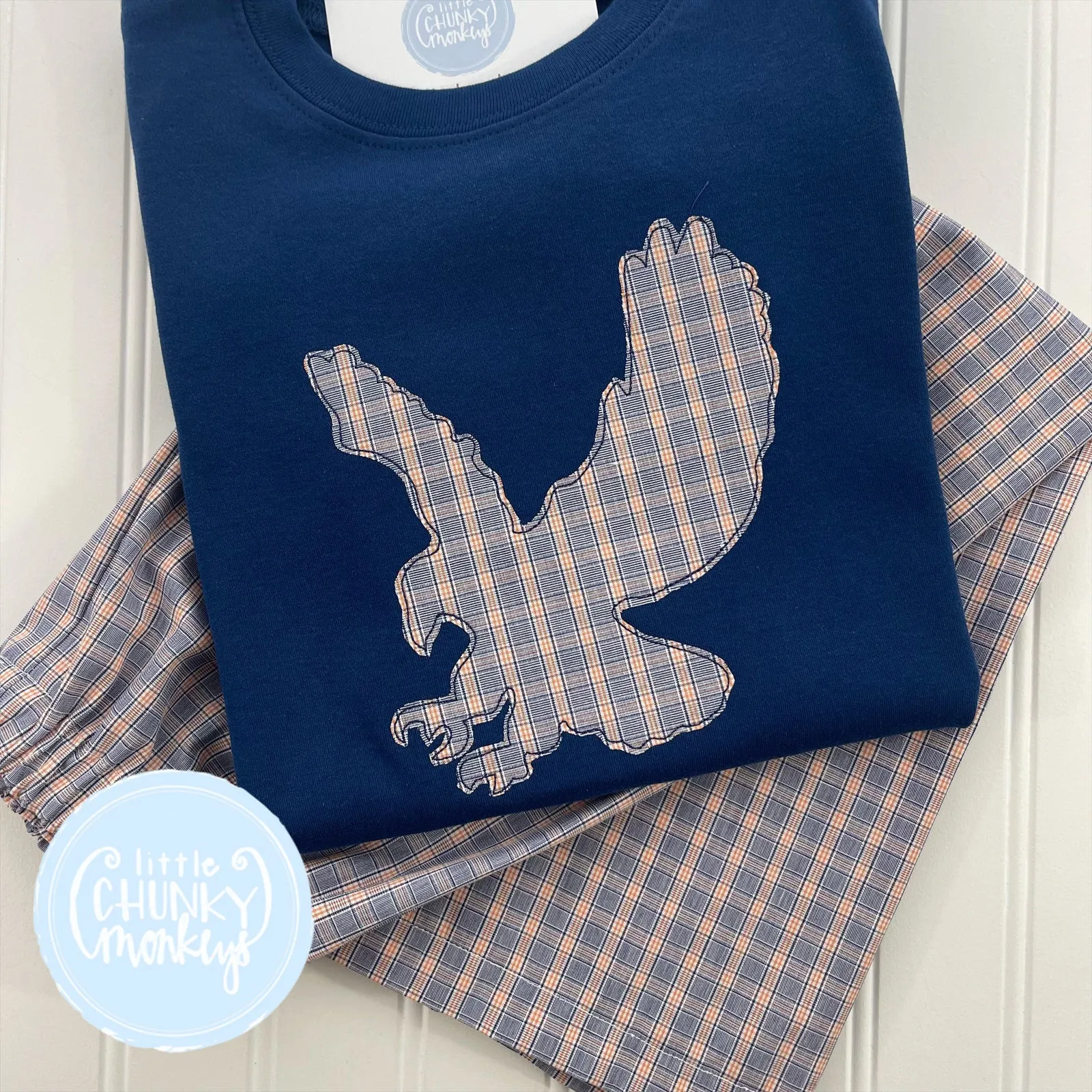 Boy Shirt - Eagle on Navy