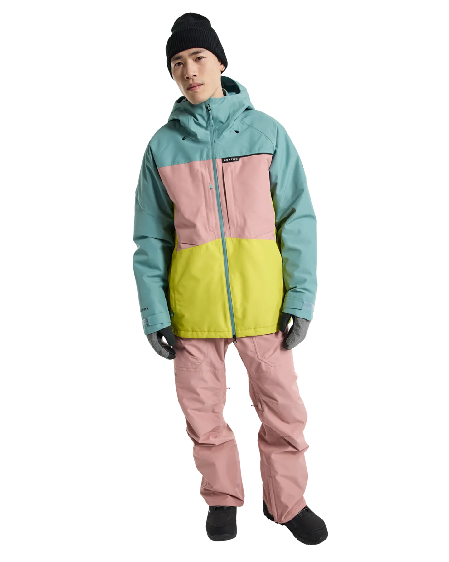 Burton Men's Pillowline Gore‑Tex 2L Snow Jacket - Rock Lichen/Powder Blush/Sulfur