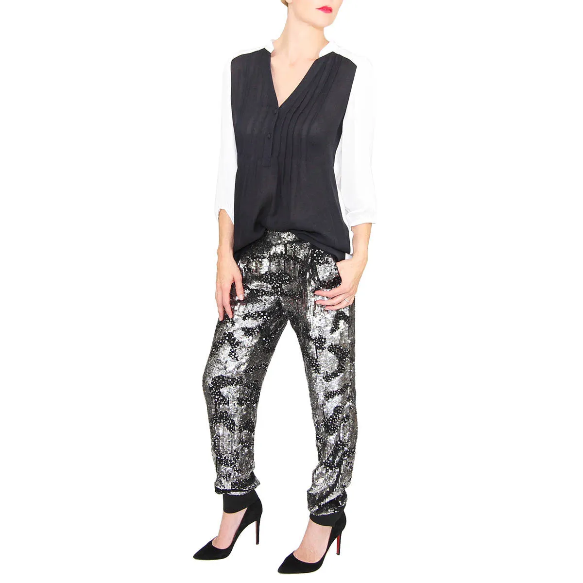 Canis Pant - Sequined Track Pants