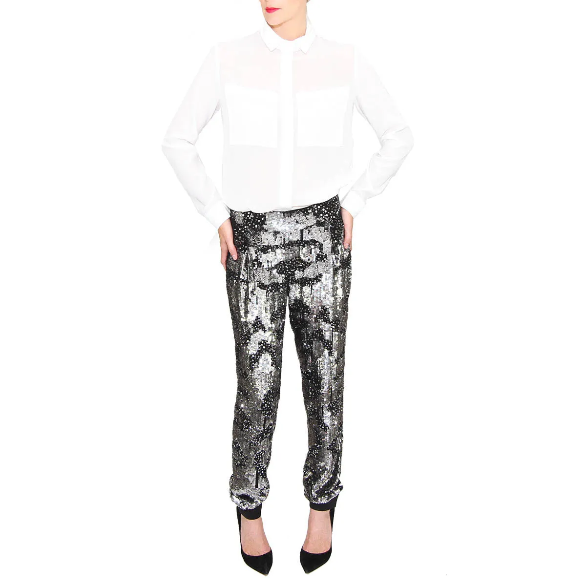 Canis Pant - Sequined Track Pants