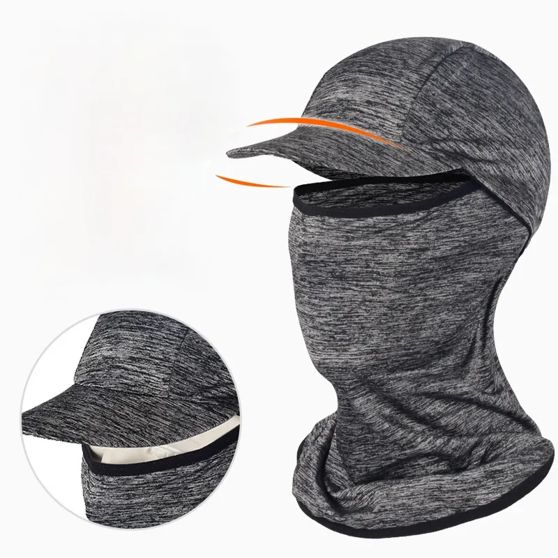 Cycling Mask Sun-Proof Headgear Riding Running Outdoors Sports Belt Brim Ice Silk Head Cover Absorbent Breathable