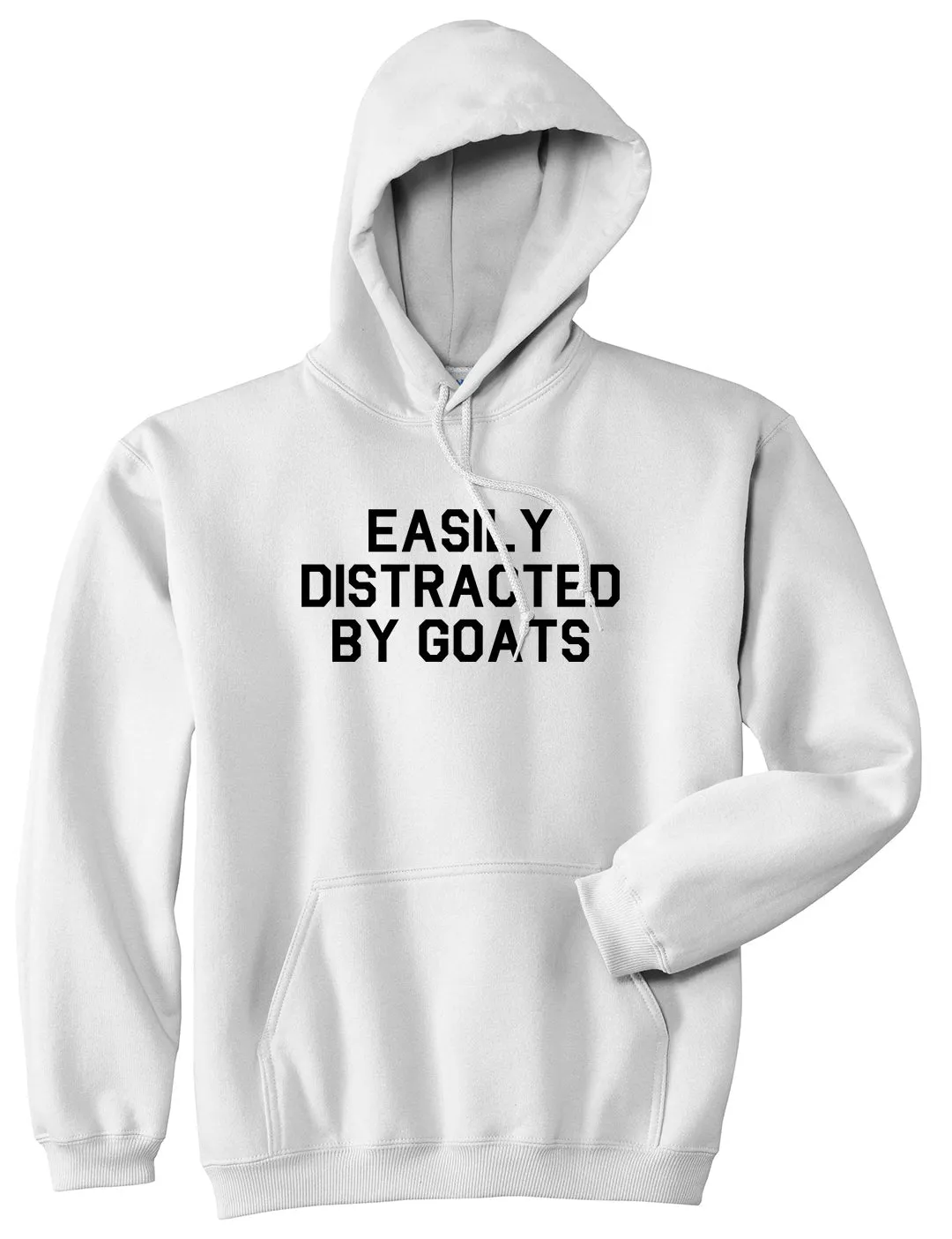 Easily Distracted By Goats Mens Pullover Hoodie