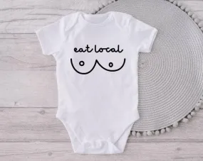 Eat local baby bodysuit