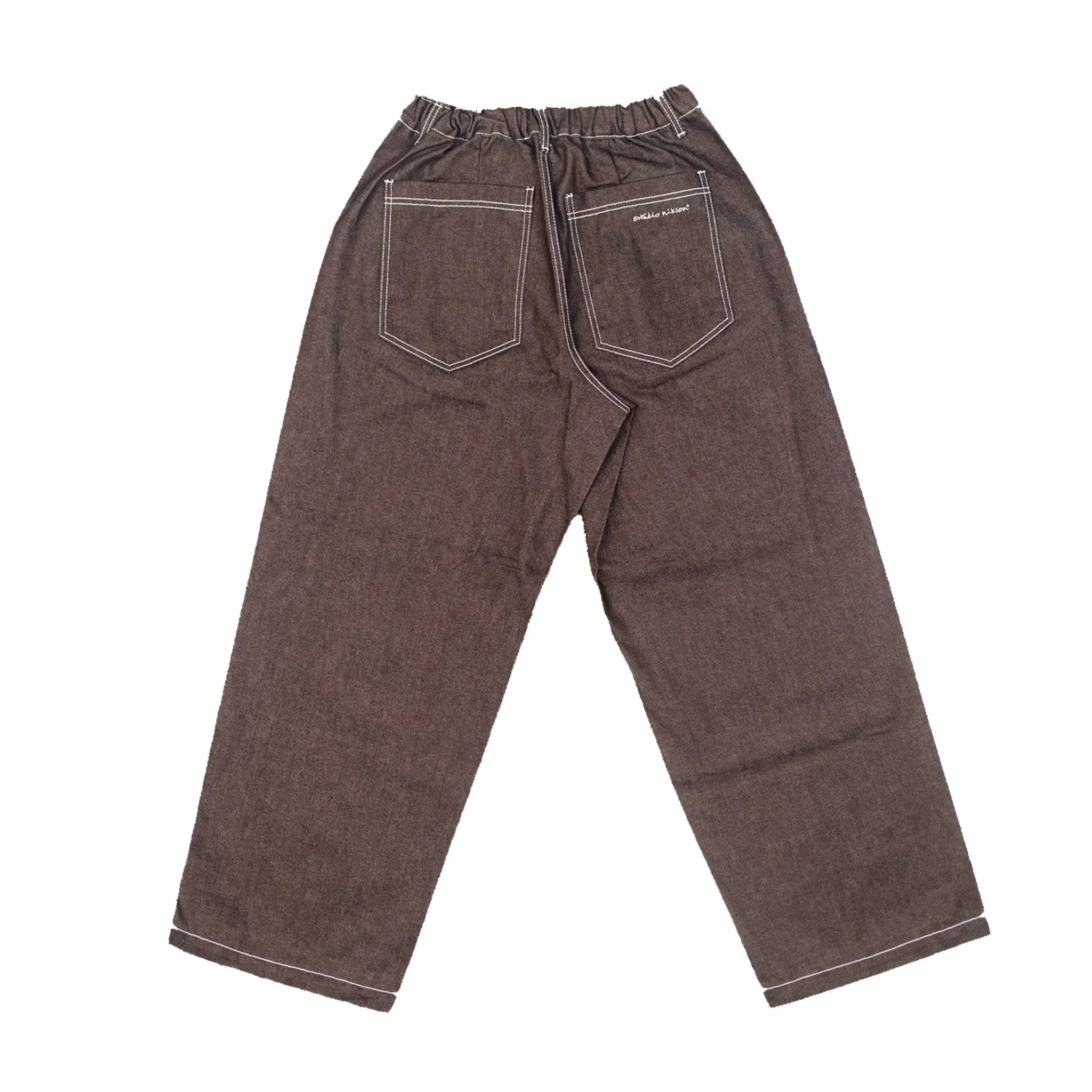 Estudio Niksen Raw Denim In-stitch Jeans (Brown)