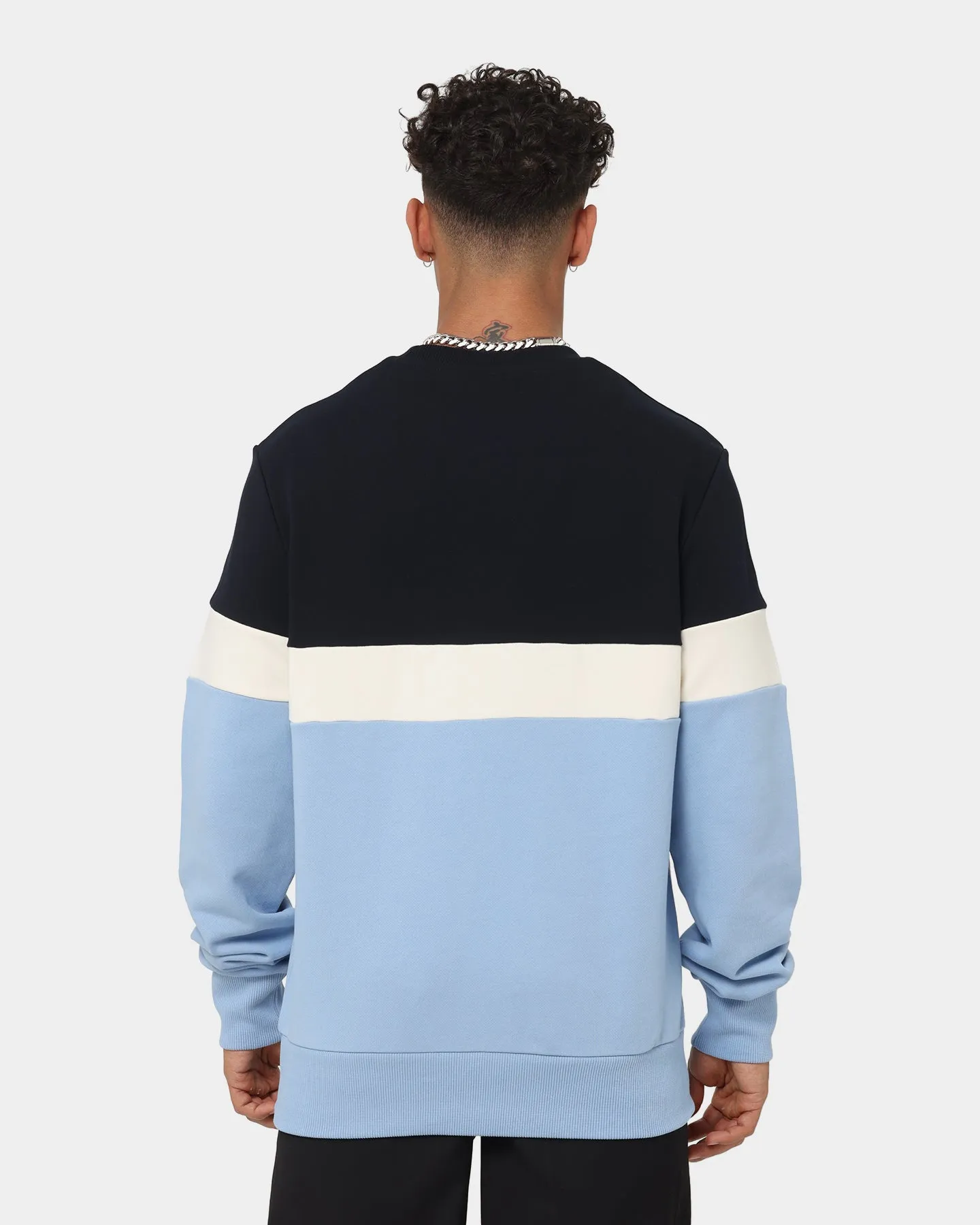 Fred Perry Printed Colour Block Sweatshirt Navy