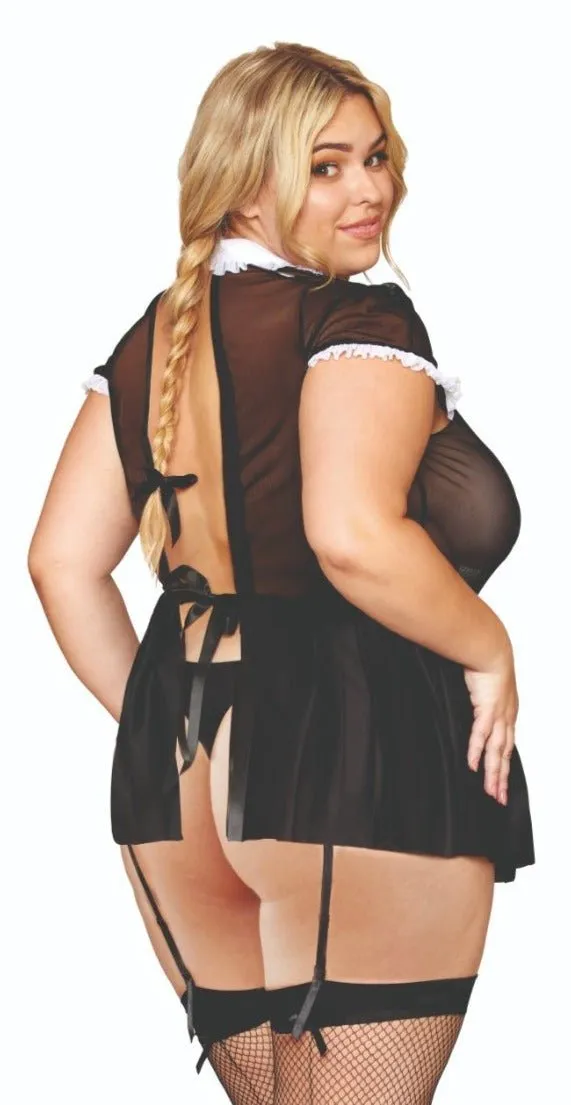 Full-Figured Gothic Classroom Tease Costume