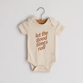 Gladfolk - Cream Let The Good Times Roll Organic Baby Bodysuit