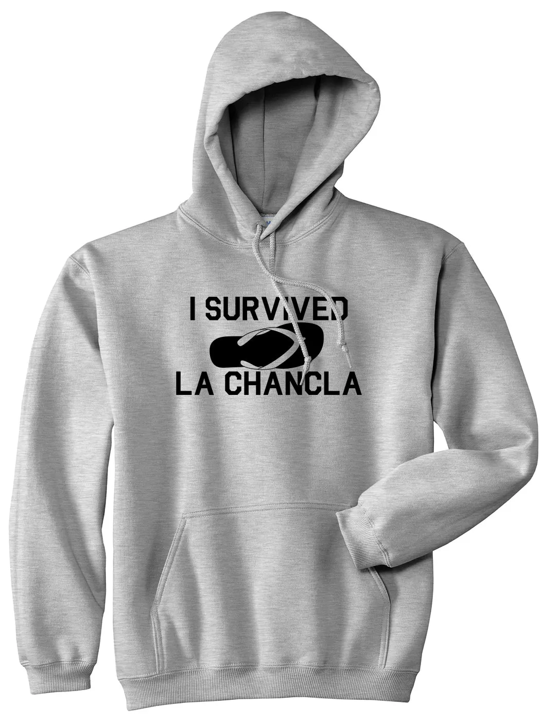 I Survived La Chancla Funny Spanish Mens Pullover Hoodie