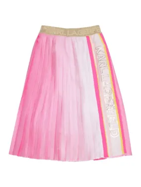 Karl Lagerfeld   Pleated midi skirt w/ logo 