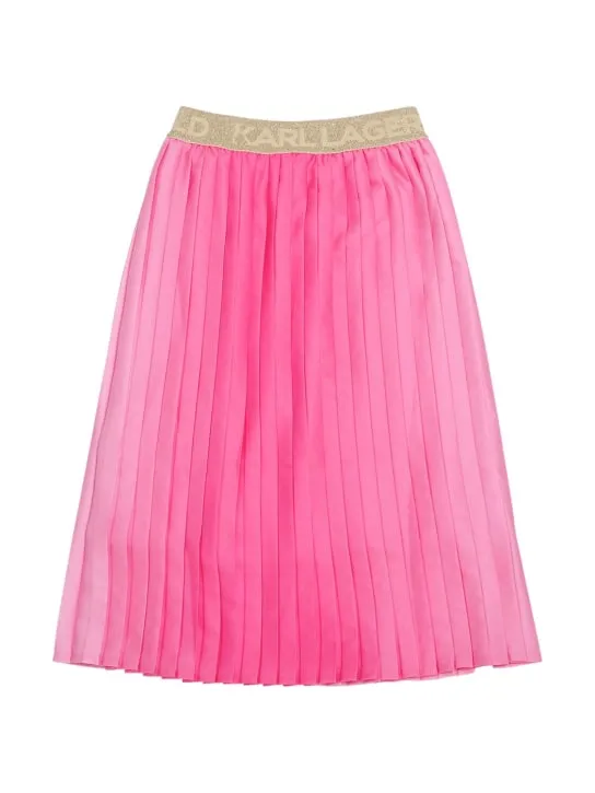 Karl Lagerfeld   Pleated midi skirt w/ logo 