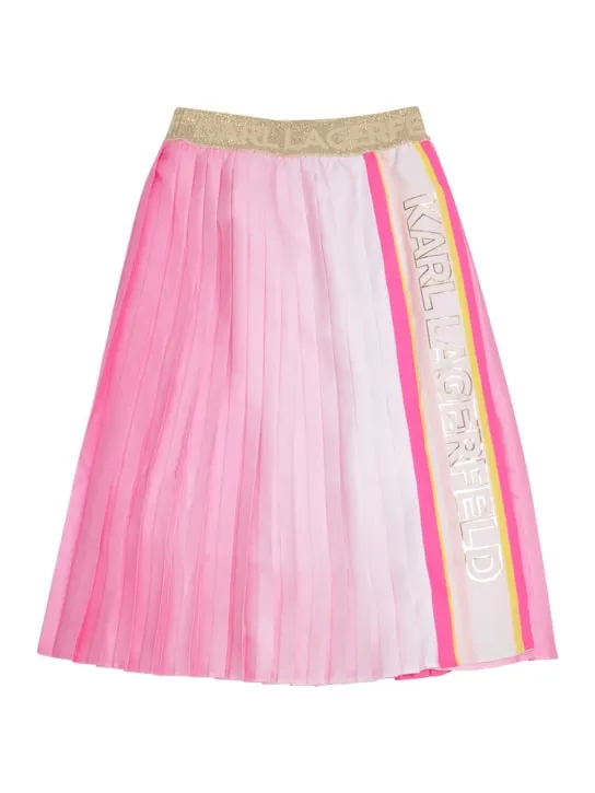 Karl Lagerfeld   Pleated midi skirt w/ logo 