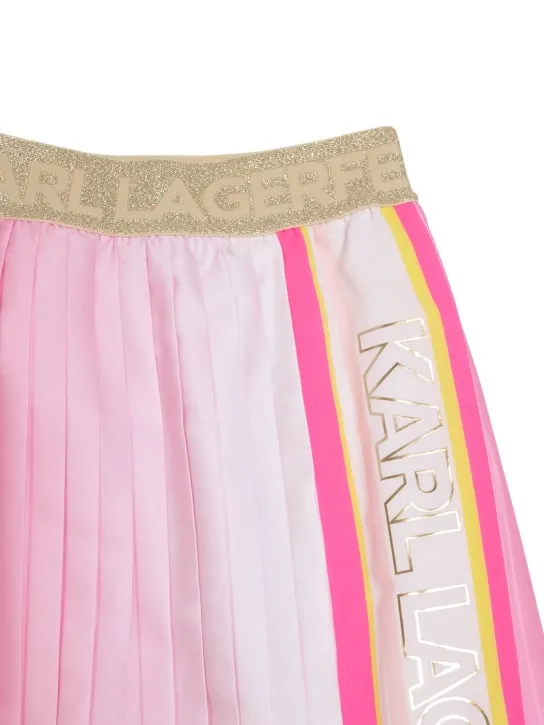 Karl Lagerfeld   Pleated midi skirt w/ logo 