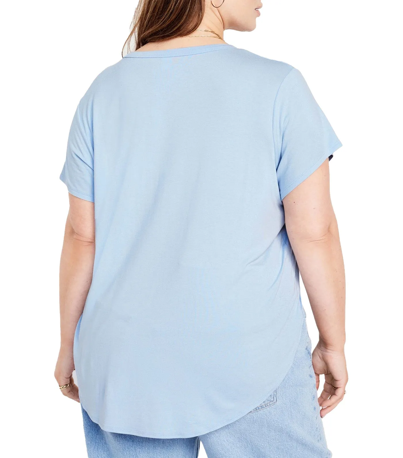 Luxe Tunic T-Shirt for Women Cashmere Blue