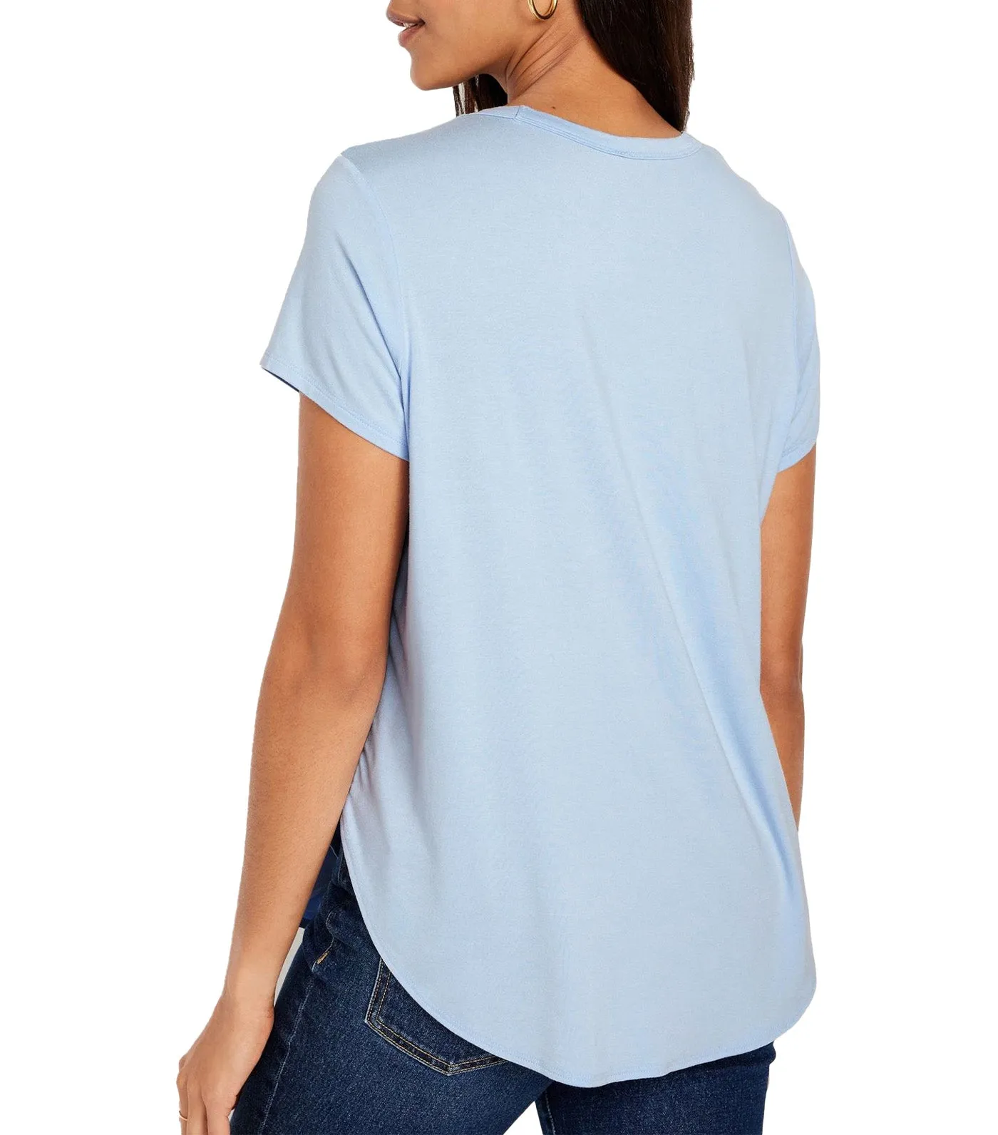 Luxe Tunic T-Shirt for Women Cashmere Blue