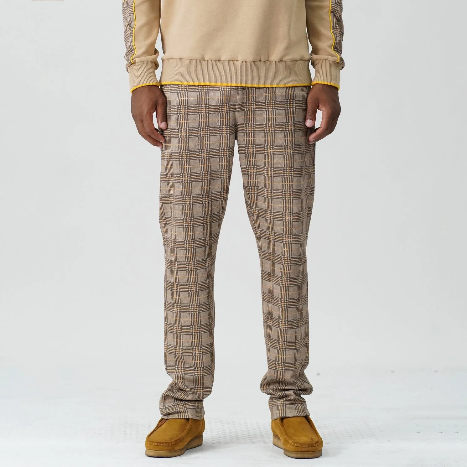 M1931 Vercelli Plaid Suede Pants - Khaki