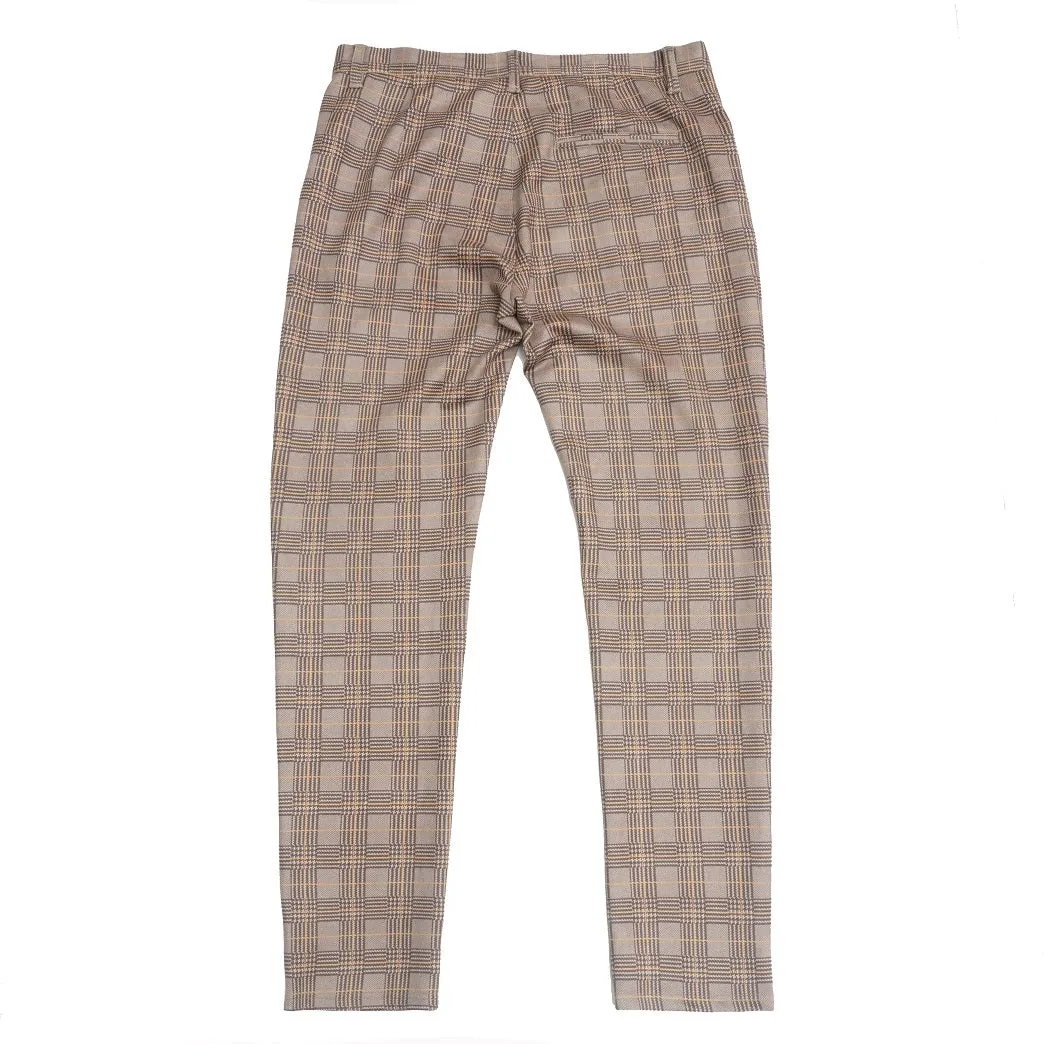 M1931 Vercelli Plaid Suede Pants - Khaki