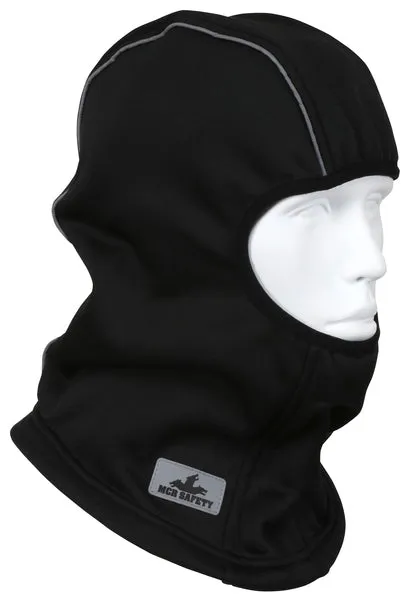 MCR Safety Black Balaclava, Poly Flce, Enhanced Vis