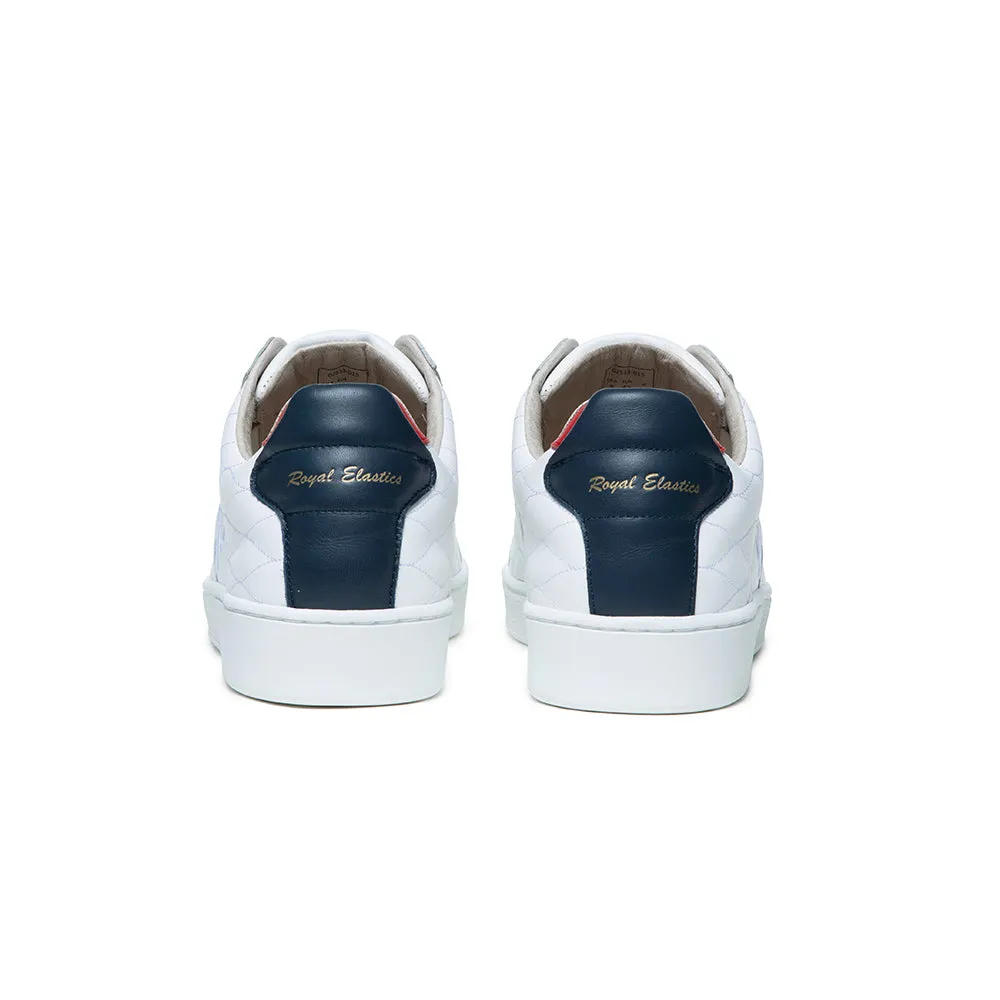 Men's Icon Lux white dark  blue Leather Sneakers 02513-015