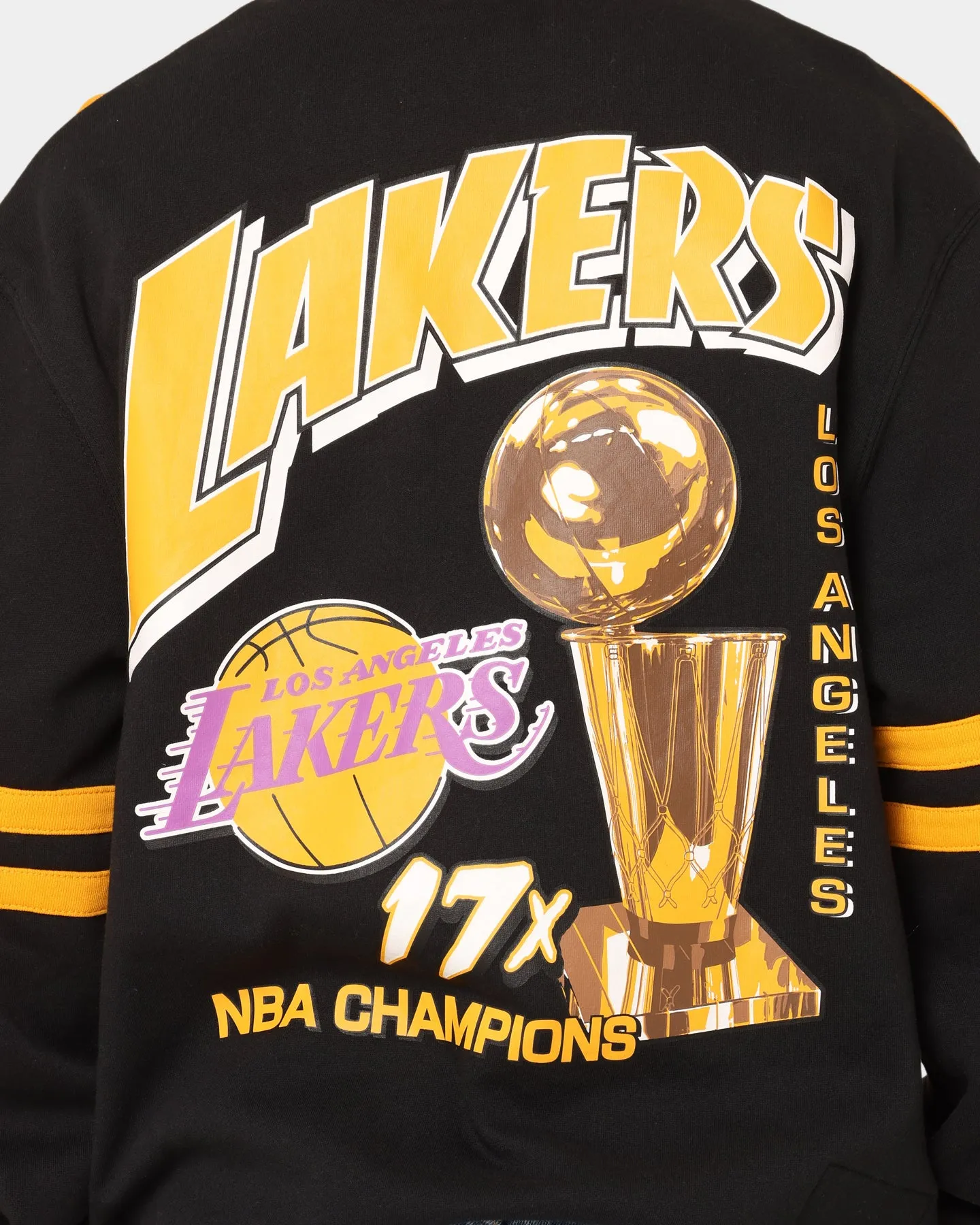 Mitchell & Ness Los Angeles Lakers All Over Print Crewneck 2.0 Light Gold