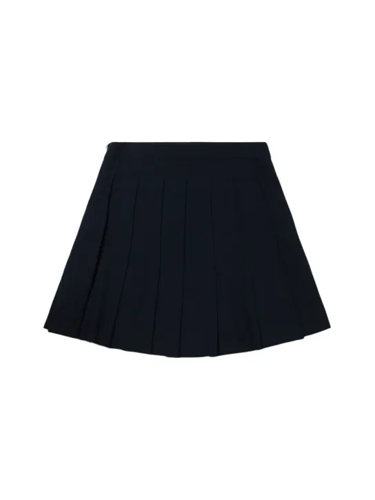 Moschino   Cotton shirt &amp; pleated jersey skirt 