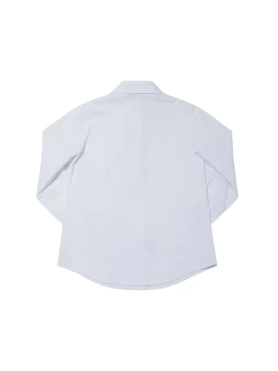 Moschino   Cotton shirt &amp; pleated jersey skirt 