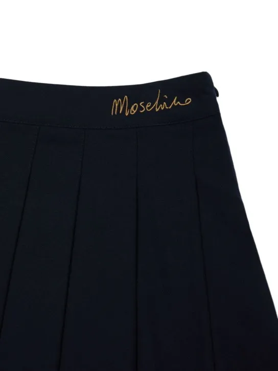 Moschino   Cotton shirt &amp; pleated jersey skirt 