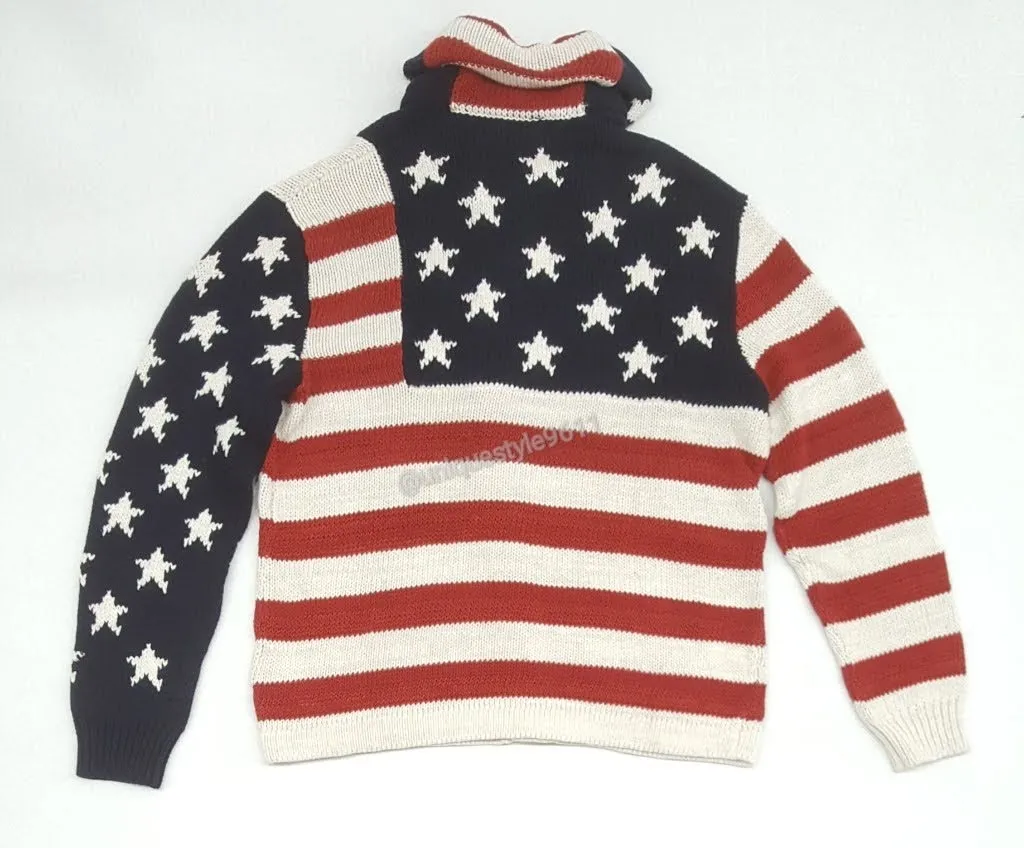 Nwt Polo Ralph Lauren American Flag Stars & Stripes Cardigan