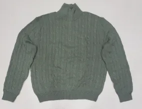 Nwt Polo Ralph Lauren Green w/Green Horse Half-Zip Sweater