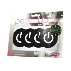 Peekaboos Glow In The Dark Power Button - Pack Of 2