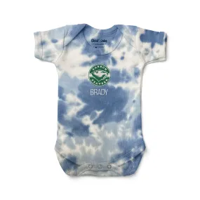 Personalized Babson Beavers Tie Dye Bodysuit