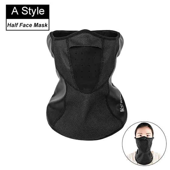 Quality Leather Winter Cycling Cap Warm Fleece Windproof Balaclava Tactical Soldier Hood Ski Snowboard Motorcycle Bike Sport Hat