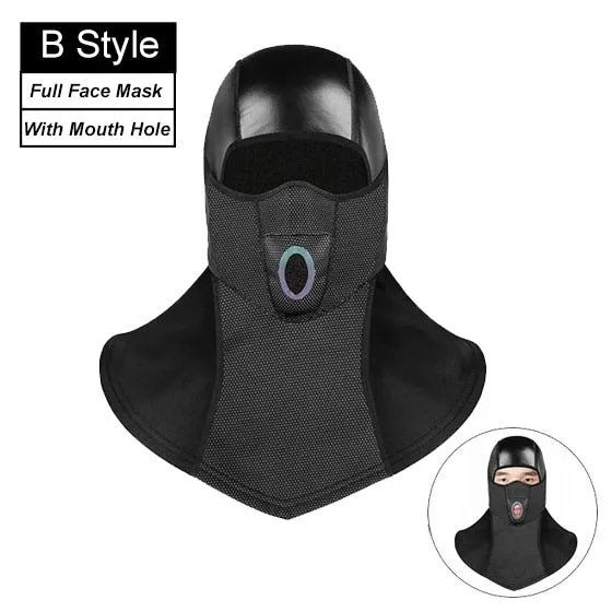 Quality Leather Winter Cycling Cap Warm Fleece Windproof Balaclava Tactical Soldier Hood Ski Snowboard Motorcycle Bike Sport Hat