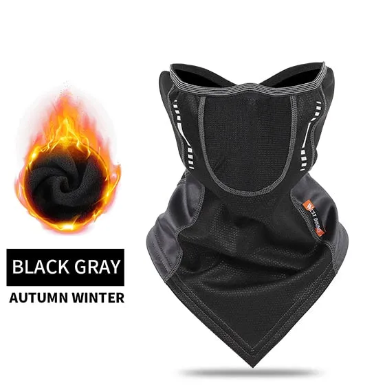 Reflective Sports Scarf Winter Thermal Balaclava Face Cover Activated Carbon Filter Ski Running Cycling Headwear