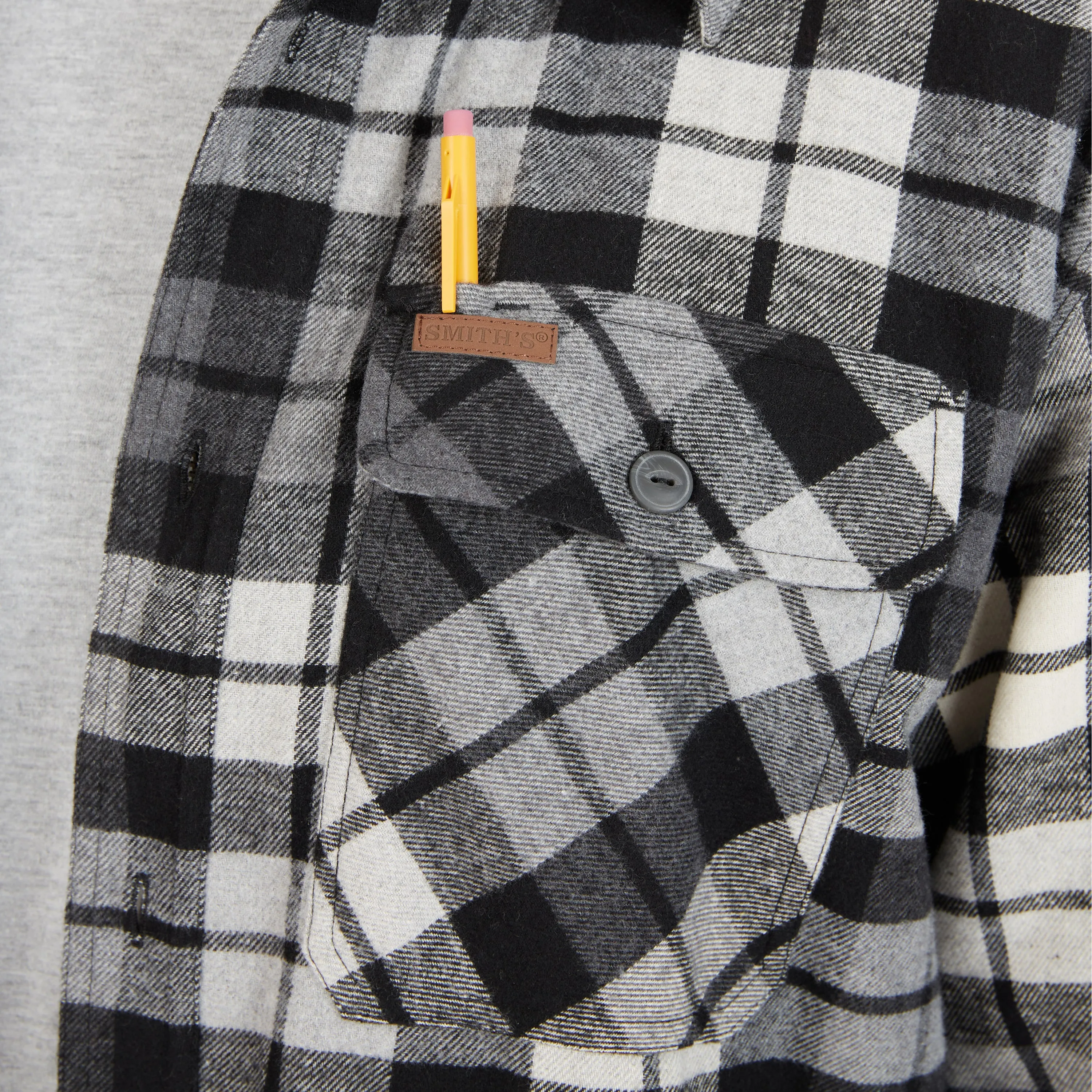 SHERPA-LINED HOODED FLANNEL SHIRT-JACKET